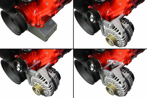 GM LS Truck Iron Block Interior Third Hole Bracket Low Mount Accessory Mount For Alternator And Fuel Pump Replaces Missing Casting Boss Fits Silverado LM7 LQ4 L59 LQ9 LMG L96 LC8 Engines on LS block with alternator