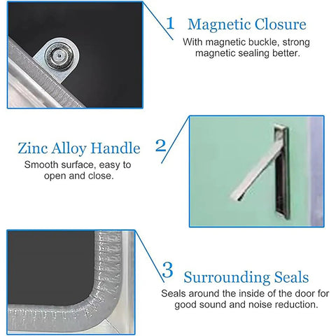 Slick Finish And No Sweat Setup Paintable Drywall Access Panel With Lightweight Aluminum Frame And Secure Latch Handle Smooth Surface Gonna Blend Right Into Ceilings Or Walls For Plumbing Electrical Cable Inspections features magnetic closure, zinc alloy handle, and surrounding seals.