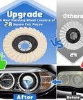 Comparison of 5 Pack Wool Felt Flap Polishing Discs For Angle Grinder Four Point Five Inch By Seven Eighth Inch Arbor with 28 felt pieces