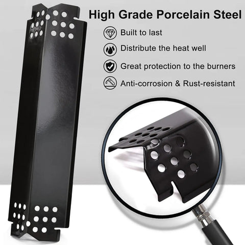 Five Pack Heat Plate Replacement Set For Nexgrill 4 And 5 Burner Gas Grills Porcelain Steel Heat Shields product image