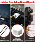 80 Piece Gun Cleaning Kit For Handguns Rifles Calibers.22.357.38 9mm.40.45 With Bronze Bore Brushes Brass Jags CLP Spray Needle Oiler Patches