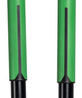 Beefy Post Hole Digger With No Slip H Grip Handles showing green handles, black fiberglass core for outdoor projects, 58 inch.