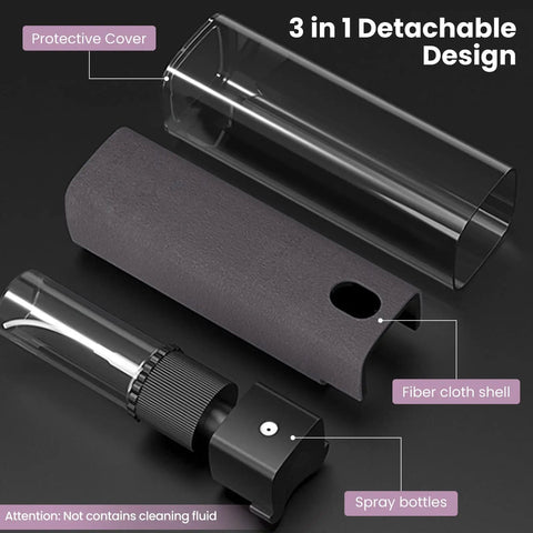 2In1 Screen Cleaning Spray And Wipe Kit For Phones Tablets Laptops And Car Screens Portable 0 3 Oz Mist Cleaner with parts