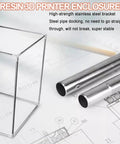 Resin 3D Printer Enclosure With Temperature Control frame and steel pipes on technical drawings.