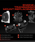 Honda Ridgeline 2006 2008 Complete Engine And Transmission Mount Kit Set Of Five with various mounts displayed.