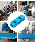 Four Piece Two Way Five Port Aluminum Air Compressor Manifold With One Quarter Inch Output Port And One Quarter Inch Supply Port