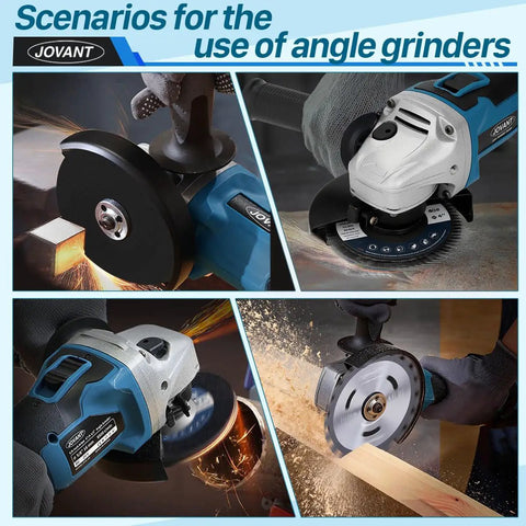 Two In One Cordless Nail Gun And Five Eighths Inch Angle Grinder Kit With Two 2Ah Batteries For Woodworking And Grinding A Handy All In One Cordless Power Tool Set For DIY Projects And Pro Jobs shown in cutting and grinding scenarios