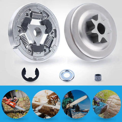 Three Eighths Inch Spur Clutch Drum Sprocket Bearing Kit Five Piece Replacement For Stihl MS311 MS391 Chainsaws with components