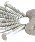 Built Like A Tank 3/8 Inch Lag Bolt Kit For Floating Dock Hardware Marine Grade Stainless Steel bolts and washers in a pack.