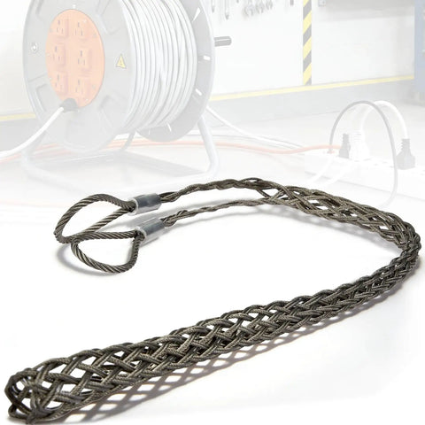 Double Head Stainless Steel Cable Puller With Mesh Grip for 25 to 37 mm cables, length 720 mm, ideal for industrial use.