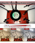 Heavy Duty Welding Stand With Magnetic Flexible Arm Holder And 3X LED Magnifying Lamp for precision and convenience
