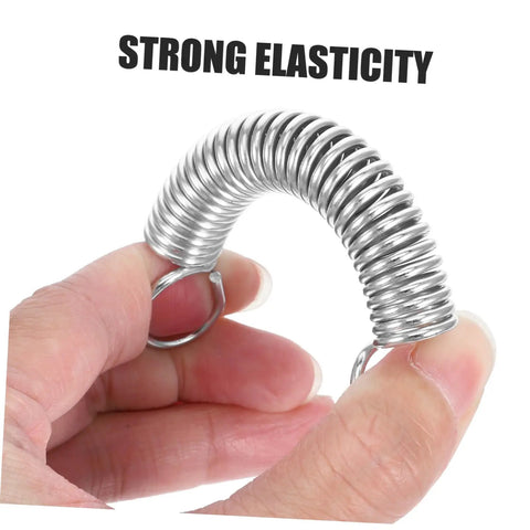 Heavy Duty Micro Tiller Extension Spring Kit With 2 Pcs Compressed Springs Robust Design Fits Multiple Brands Easy Upgrade For Farming And Gardening Tasks Made To Last, silver steel spring held by hand