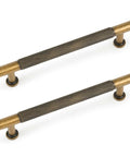 Matte Coffee Bronze Solid Brass Cabinet Handles 3 Inch Centers Kitchen Drawer Pulls For Cupboard Wardrobe Bedroom Furniture Modern Industrial Gold Tone Pulls Set Of 2