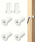 White 4 Pack Split Cable Grommet Three Quarter Inch Waterproof Anti Slip Wall Pass Through Bushing installed in wall