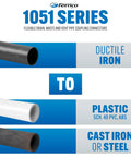 Heavy Duty Flexible Pvc Pipe Coupling Connector For Asbestos Concrete Ductile Iron To Clay Plastic Or Steel Drainage Fitment, ductile iron to plastic pipes