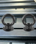 Badass M6 T Track Bolts With Killer Eye Nuts For Heavy Duty Roof Rack Builds Black Finish 304 Stainless Steel Tough Cargo Tie Down universal eye nuts.