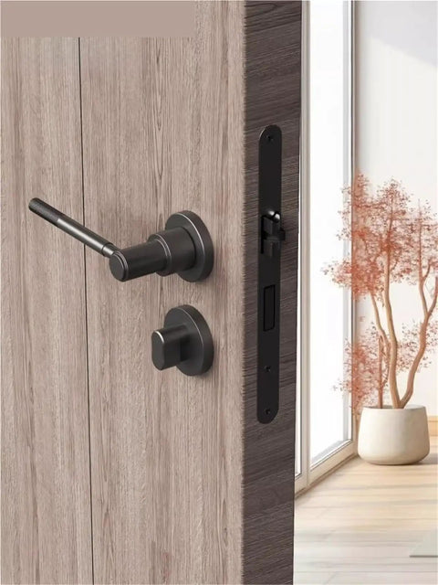 Rolled Flower Privacy Door Lock Knob For Bedroom With Key Universal Fit Heavy Duty Home Security Hardware Accessory In Ancient Silver Finish