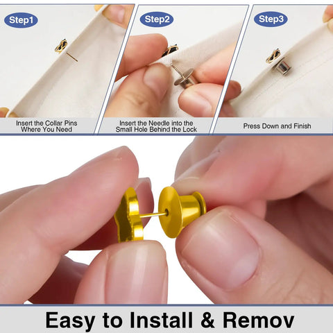 Lock Tight Gold Pin Backs 100 Pack Secure Clasps For Enamel Pins Brooches And Lapels Nickel Plated Copper No Hassle Spring Design Hang Firm Zero Slip Grip For Real World DIY Projects