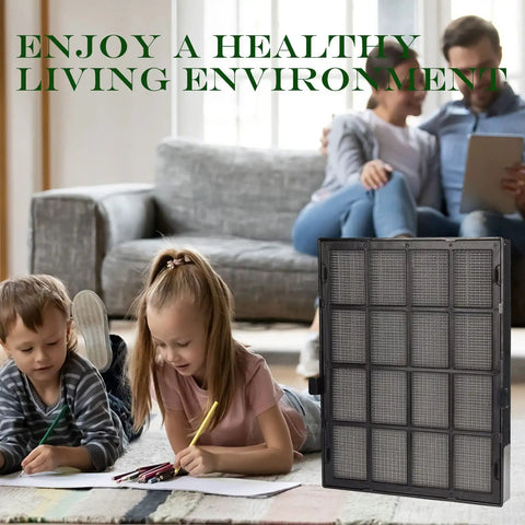 HEPA Replacement Filter B Compatible With Winix Air Purifiers displayed with children playing in a living room, emphasizing clean air