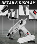 20W High Temp Mini Glue Gun Kit With 55 Inch Cord Anti Drip Nozzle Includes 30 Glue Sticks For Crafting DIY Projects