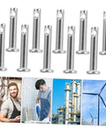 Stainless Steel Clevis Pin Kit, 20 Piece Flat Single Hole Pins For Locating And Fixin Up Machinery, Furniture, And Diy Projects, Durable 304