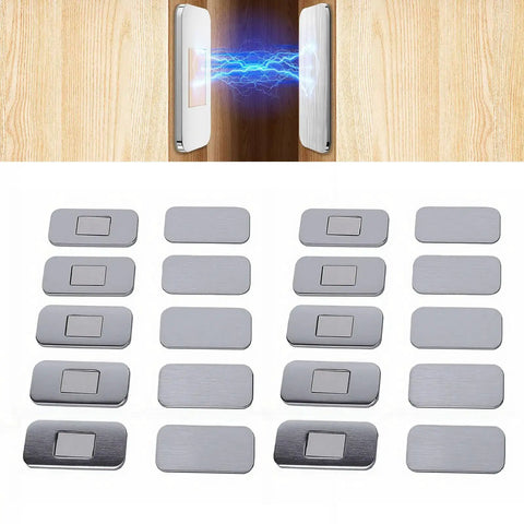 Ultra Strong Magnetic Cabinet Catch for Kitchen, Bathroom and Wardrobe Doors, stainless steel with brushed finish