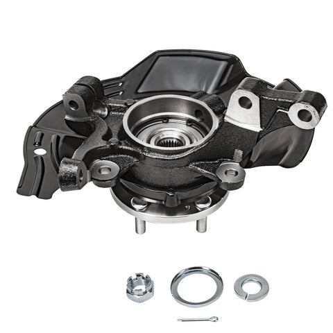 2 Front Steering Knuckles And Wheel Bearing Hubs Assembly Replacement Kit For 2011 Kia Optima 2.4L Built Before May 30, 2011 OE-Quality Direct Fit Beefy Cast Iron Build Meets OE Specs Easy Install close-up
