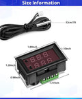 12V Temperature Controller Thermostat With Dual LED Display Pack Of 8 For DIY Pro Grade Temperature Regulation From Minus 50 To 110 Celsius 0.1 Celsius Accuracy 0.5 Second Refresh Rate Compact 48x29x32mm Module, size view