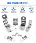 Stainless Steel U Clamp Kit For Pipe And Tube Mounting, Heavy Duty U Bracket Pipe Strap For 5/16 To 3/4 Inch displayed