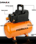 Tough As Nails 3 Gallon Portable Air Compressor Oil Free Pump 110 Psi Max Pressure visible gauges, handle, and air outlet.