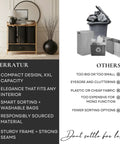 Four Section Bamboo Recycling Bin With Dual Trash And Recycle Bins For Kitchen Or Office shown in elegant home setting