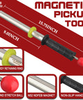 Heavy Duty Magnetic Pickup Tool With 8000 Gauss Neodymium Magnet Release Handle Easy Pull Out Design Sweeper product diagram