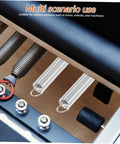 Stainless Steel Spring Assortment Kit 200 Pcs For Home Repairs And DIY Projects Featuring Versatile Compression Extension Springs With Stable Force For Machinery And Various Applications, black and silver springs mounted in machine panel
