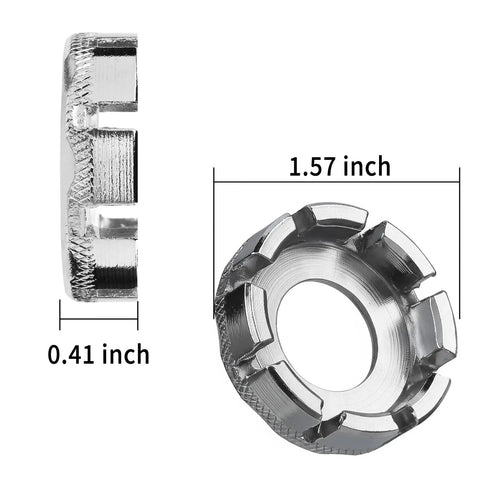Two Pack Spoke Wrenches In Hardened Steel, 8 Way Rim Truing Tool dimensions.