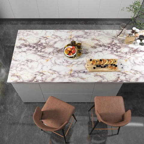 Kitchen island with Marble Peel And Stick Wallpaper White And Brown Easy Peel Self Adhesive Vinyl Contact Paper