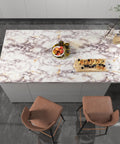 White Marble Peel And Stick Wallpaper Removable Vinyl Covering For Countertops Backsplash Kitchen Desk Shelf Liner Waterproof 15.7 X 393 Inches Self Adhesive With Grid Backing on kitchen island