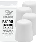 Universal Fit Tall Toilet Bolt Caps Fit 1/4 Inch Or 5/16 Inch Bolts, Screws On, Stays On, Easy Install, Paintable, 4 Pack