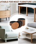 Round 3 Point 5 Inch Felt Furniture Sliders Set 12 Pcs Upgraded Groove Design Reusable Moving Pads For Heavy Beds And Couches On Hardwood Floors Easy Glide For Quick Move Your Stuff And Safe Transport Without Scratches visible with furniture examples.