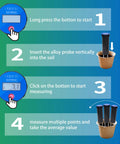 Steps to use Industrial Grade Soil pH Meter With High Precision No Fuss Calibration LCD Display Pro Style Soil pH Tester