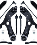 Front End Suspension Kit For Toyota Prius 2010-2015 And Prius Plug-In 2012-2015 Plus Lexus CT200h 2011-2017 Includes 2 Front Lower Control Arms With Ball Joints 2 Sway Bar Links And 4 Outer Inner Tie Rod Ends