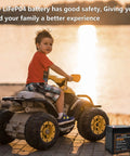 Child riding toy car powered by 12V 5Ah LiFePO4 Deep Cycle Battery With Built In 6A BMS For Solar Power, Lighting, Fish Finder And More