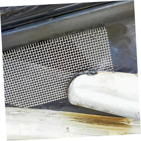 15pcs Stainless Steel Bumper Repair Mesh Screen Kit Durable Reinforcing Net For Bumper Repairs Quick Fix To Get Your Ride Looking Dope Compatible With Multiple Vehicle Models installed view.