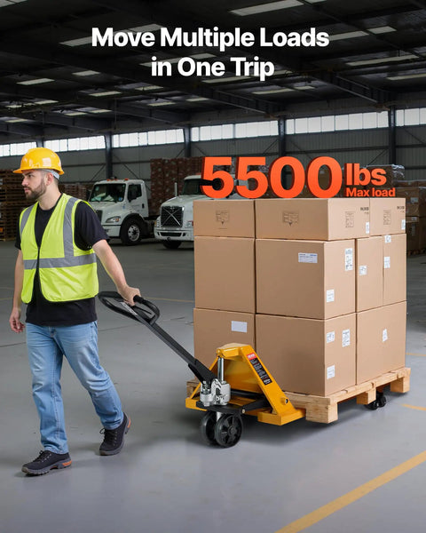 Built Like A Tank Manual Pallet Jack Crushes Loads Up To 5500 Lbs Without Missing A Beat Features Extended 48 Inch Forks And Responsive Hydraulic Pump For Pain Free Warehouse Moves And Factory Floor Hustle