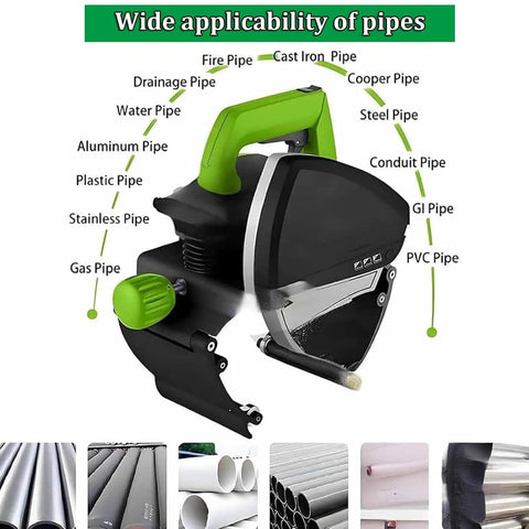 Fully Automatic Electric Pipe Cutting Machine Precision Pipeline Saw Cuts 15 To 400 mm Diameter for various pipe types.