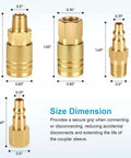 14 Pcs 1 Quarter Inch NPT Air Hose Fittings Kit With Quick Connect Brass Couplers And Plugs Easy Push In Locking Ball Design