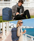 Underseat Travel Backpack Fits Spirit And Frontier Personal Item 18x13.5x8 Inches With Wet Pocket 17 Inch Laptop Compartment
