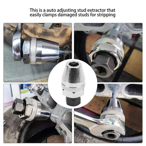 Tough As Nails Stud Extractor And Bolt Remover For Quarter Inch To Half Inch Studs, Heat Treated Alloy Steel, Chrome Plated, Rust Resistant Tool