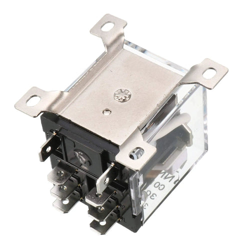 JQX-12F 2Z 12V DC DPDT Power Relay, 8-pin compact housing, for automotive and DIY, side view