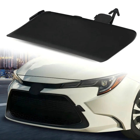 Toyota Corolla Front Tow Eye Cover Cap Replacement For Front Bumper Fits 2020 2021 2022 LE L XLE Hybrid Models Durable ABS Plastic Gloss Finish Easy Snap In Installation