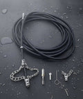 Heavy Duty Flexible Chain Knocker Drain Snake Auger With Solid Steel Core for clearing clogs, showing flexible shaft and chain head.